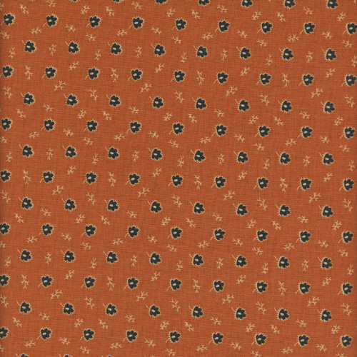 Andover Fabrics Carolina by Jo Morton Orange Leaf Foulard