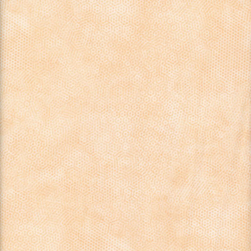 Andover Fabrics Dimples by Gail Kessler Dimples Mist Orange, fabric featuring a textured, dotted pattern in warm orange and light beige tones.