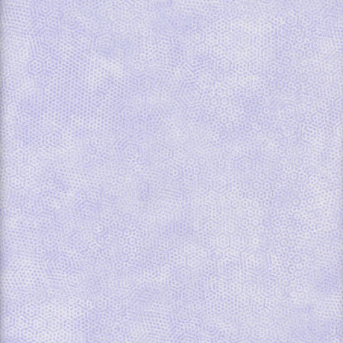 Andover Fabrics Dimples by Gail Kessler Dimples Mist Purple, fabric with a subtle pattern of small, interconnected hexagons and circles in light purple color.