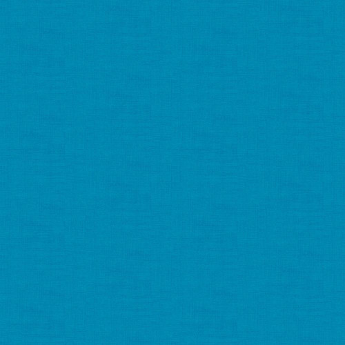 Andover Fabrics Linen Texture by Makower UK Peacock, blue textured linen fabric.