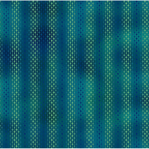 In the Beginning Fabrics La Luna Jason Yenter Teal Blue Ombre Bead Stripe