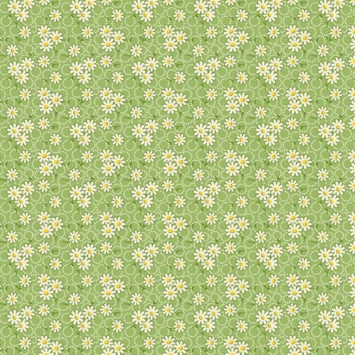Marcus Fabrics Aunt Grace Goes Scrappy Judie Rothermel Green Daisy