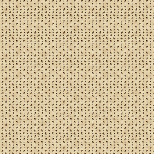 Marcus Fabrics Cotton Thimble Miniatures Pam Buda Tan Tossed Buds