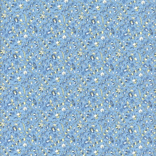 Marcus Fabrics Middleboro Road Suzi Smith Blue Flower Field