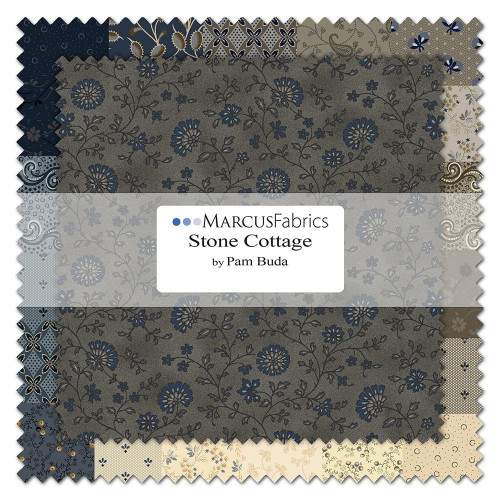 Marcus Fabrics Stone Cottage Pam Buda  5 Inch Charm Squares