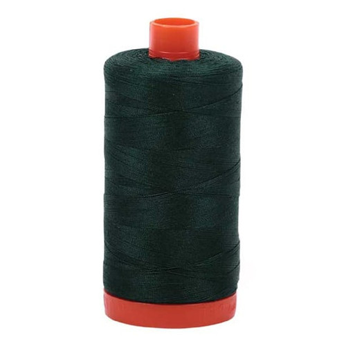 Aurifil Cotton Mako Thread 50 Weight 1422 Yards Forest Green