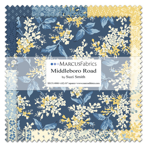 Marcus Fabrics Middleboro Road Suzi Smith  Layer Cake. 10 Inch Squres