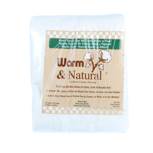 Warm Company Batting Warm & Natural Cotton Roll of Batting 72in x 90in