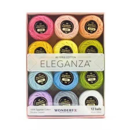 Wonderfil Threads Eleganza 12 Ball Set Pastels