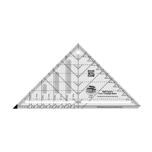 Creative Grids Half-Square 4-in-1 Triangle Quilt Ruler by Creative Grids USA