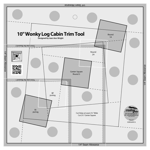 Creative Grids 10in Wonky Log Cabin Trim Tool by Creative Grids USA