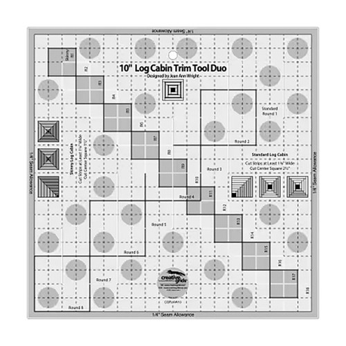 Creative Grids 10in Log Cabin Trim Tool Duo by Creative Grids USA
