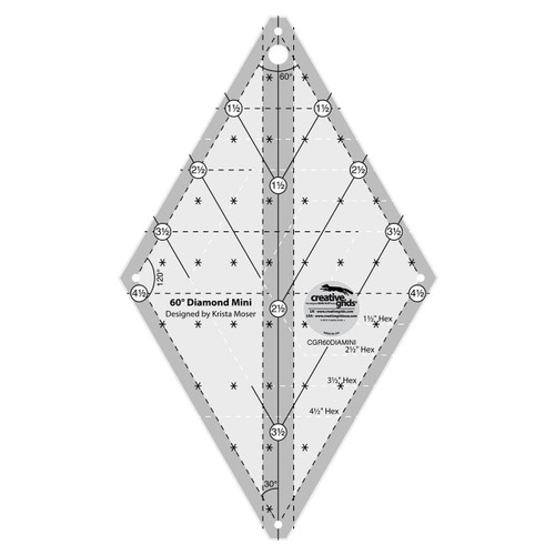 Creative Grids 60 Degree Mini Diamond Ruler by Creative Grids USA