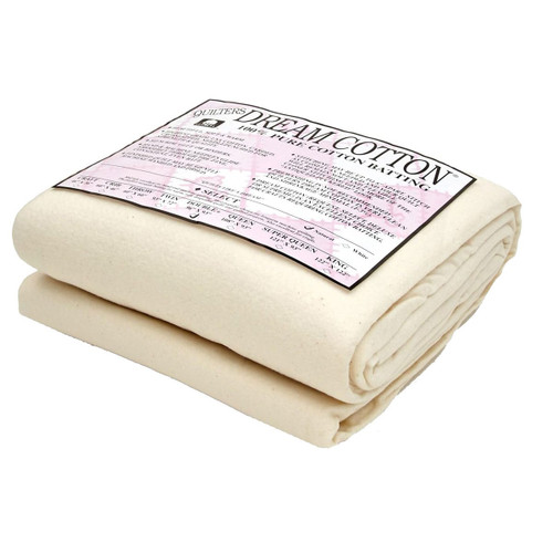 Quilters Dream Dream Cotton Natural Unbleached Select Loft Double Size Quilt Batting 93 x 96
