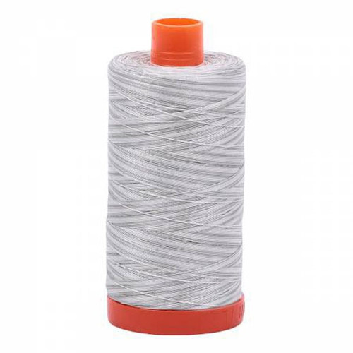 Aurifil Cotton Mako Thread 50 Weight 1422 Yards Silver Grey Variegated