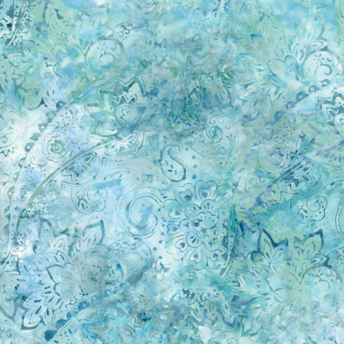 Timeless Treasures Fabrics Tonga Batiks Juniper Lagoon Fashion Floral Paisley