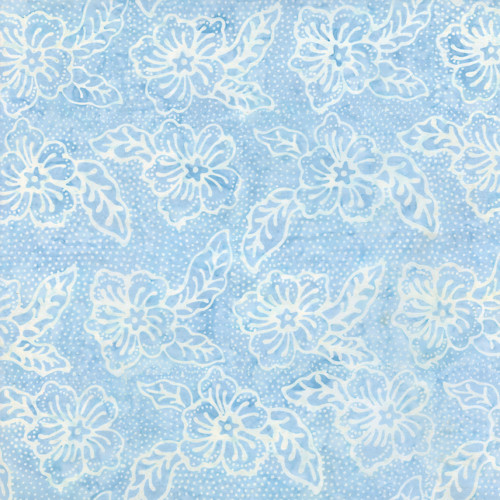 Timeless Treasures Fabrics Tonga Batiks Juniper Breeze Blue Volcanic Flowers Picotage