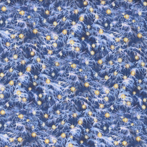 Timeless Treasures Fabrics All Is Calm Christmas Lights In Pine Trees Frost
