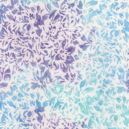 Timeless Treasures Fabrics Tonga Batik Crystal Bright Flowers Winter