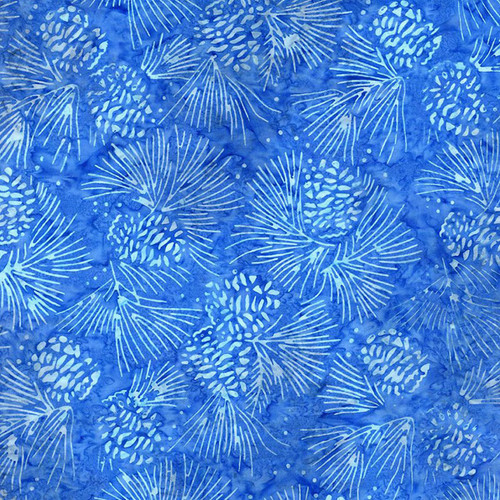 Timeless Treasures Fabrics Tonga Batik Crystal Pinecones and Pine Needles Aspen