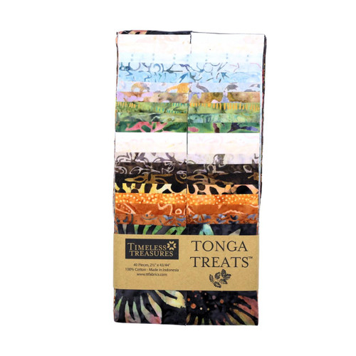 Timeless Treasures Fabrics Tonga Batik Hay Ride Jelly Roll Fabric Strips Hayride