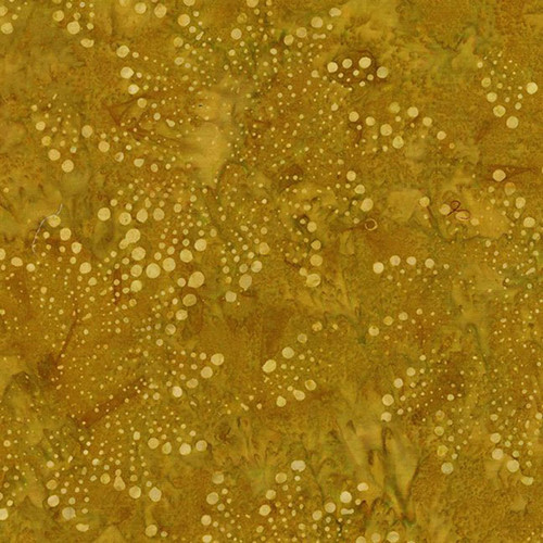Timeless Treasures Fabrics Tonga Batiks Cedar & Sleigh Bells Floral Fireworks Gold