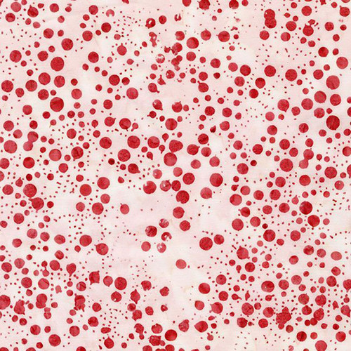 Timeless Treasures Fabrics Tonga Batiks Cedar & Sleigh Bells Floating Pearls Red Berry