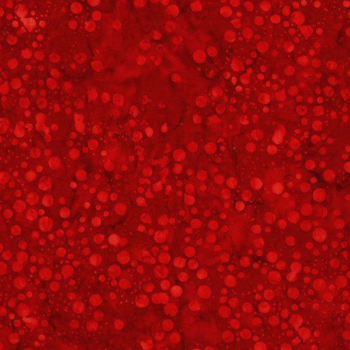 Timeless Treasures Fabrics Tonga Batiks Cedar & Sleigh Bells Floating Pearls Tonal Red Scarlet