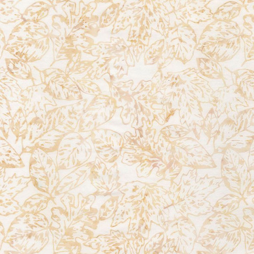 Timeless Treasures Fabrics Tonga Batiks Hayride Packed Leaves Cream