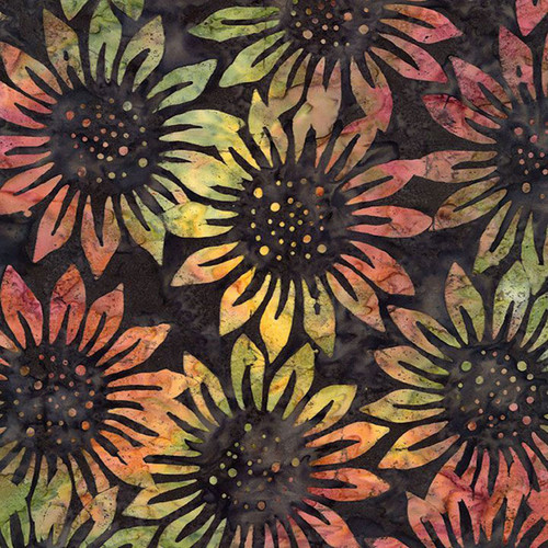 Timeless Treasures Fabrics Tonga Batiks Hayride Sunflowers Autumn