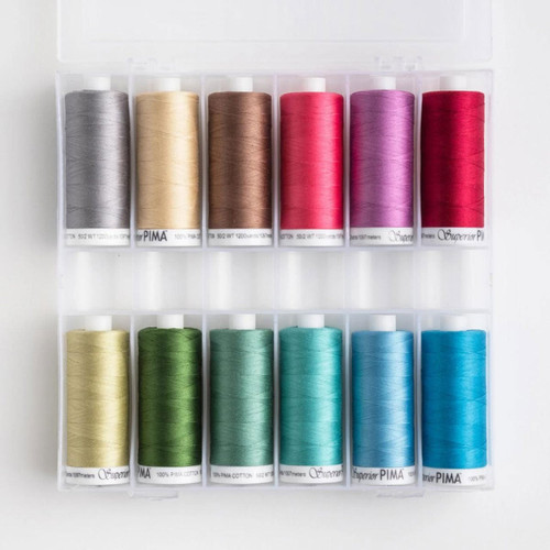 Superior PIMA Cotton Winter Coral Thread Set 12 Spools