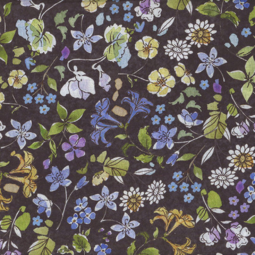 Quilting Treaures Fabrics Drawn To Birds Jane Maday Black Spring Flowers