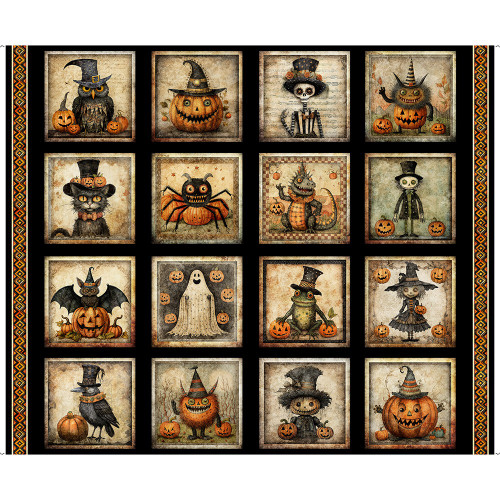 Quilting Treasures Fabrics Jeepers Creepers Dan Morris Halloween Picture Patch Panel