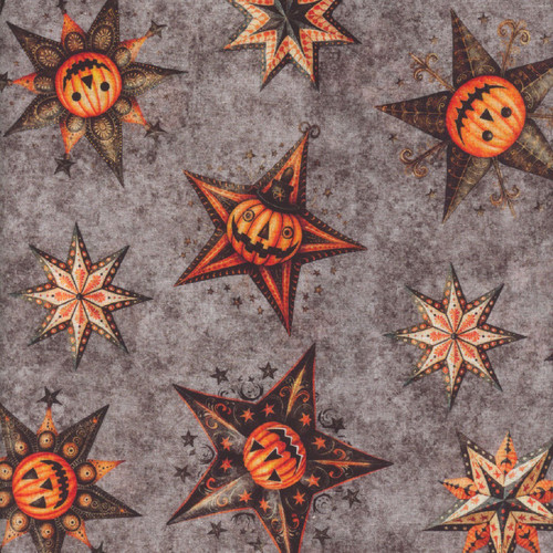 Quilting Treasures Fabrics Jeepers Creepers Dan Morris Smoke Grey Stars