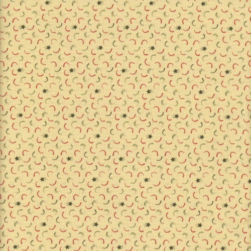 Marcus Fabrics Cozy Christmas Katie Solberg Cream Moon Stars