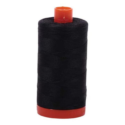 Aurifil Cotton Mako Thread 50 Weight 1422 Yards Very Dark Grey