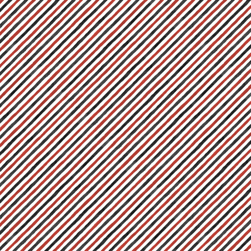 Wilmington Prints Merry Gnome-ments Susan Winget Diagonal Stripe Black Red White