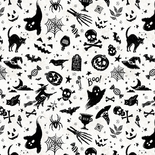 Wilmington Prints Midnight Hauntings Michael Davis Witches Jack O Lanterns Ghosts Cream