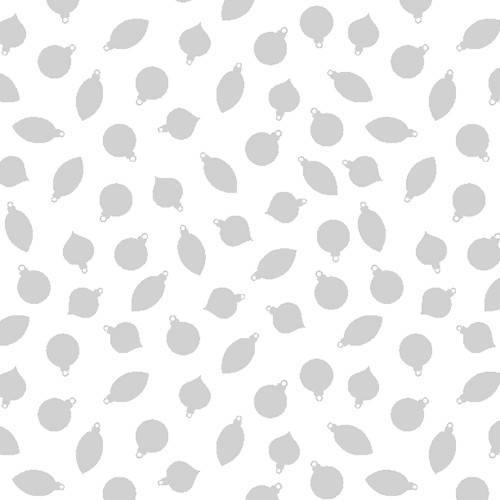 Wilmington Prints Stocking Stuffers 2 Christmas White On White Ornaments
