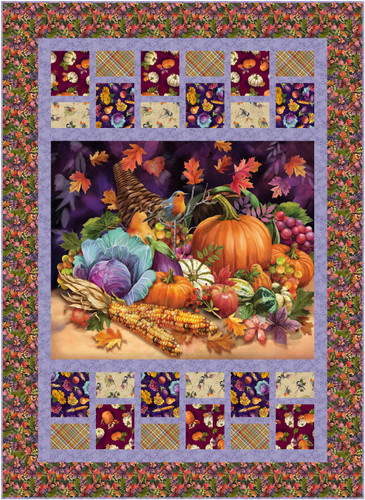 Quilting Treasures Fabrics Cornucopia Fall Hopscotch Quilt Kit