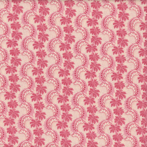 Andover Fabrics Holbrook by Max & Louise Pink Acanthus Fern Stripe