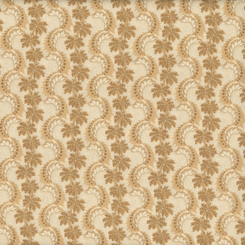 Andover Fabrics Holbrook by Max & Louise Yellow Gold Acanthus Fern Stripe