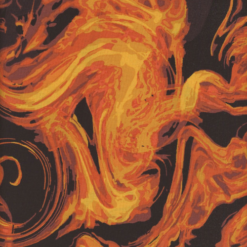Andover Fabrics Phantasm by Libs Elliott Orange Smoke