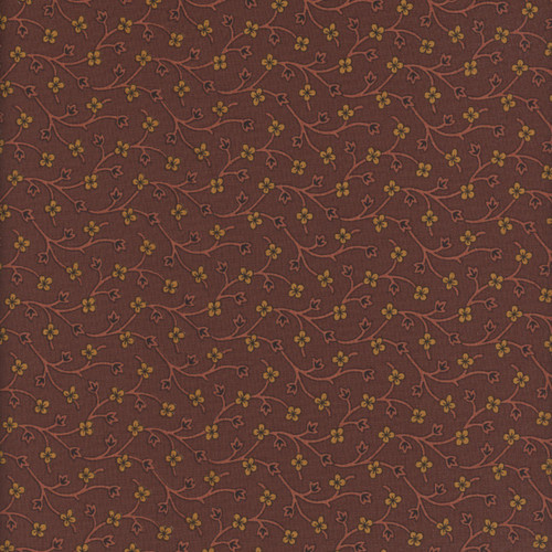 Andover Fabrics Spice Market by Jo Morton Brown Floral Vine