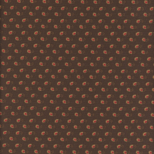 Andover Fabrics Spice Market by Jo Morton Brown Sprouting Flower