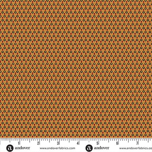 Andover Fabrics Spice Market by Jo Morton Gold Searchlight Dot