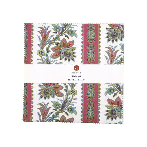 Andover Fabrics Holbrook by Max & Louise Layer Cake Fabric Squares 10 Inch