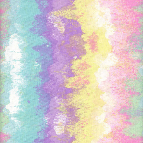 Fabric Traditions Studio Cottons Pink Blue yellow Purple Ombre Zig Zag