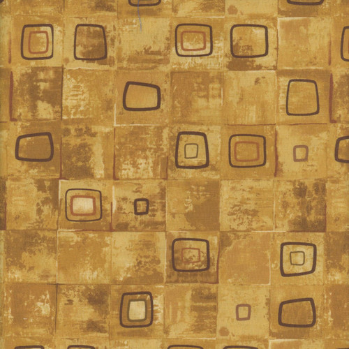 Henry Glass Fabrics Crow-Mazing Jan Mott Gold Squares Patch