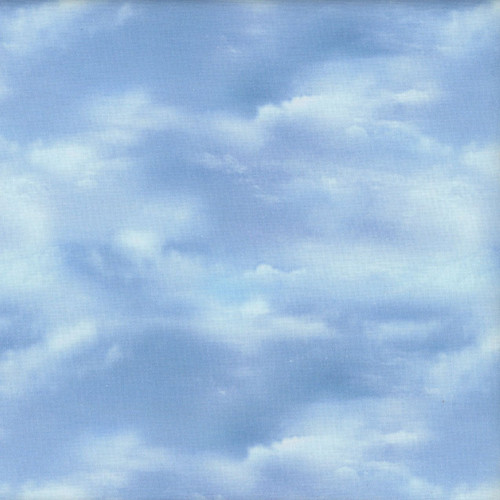 Timeless Treasures Fabrics Serenity Prayer by Wing and a Prayer Misty Clouds Sky